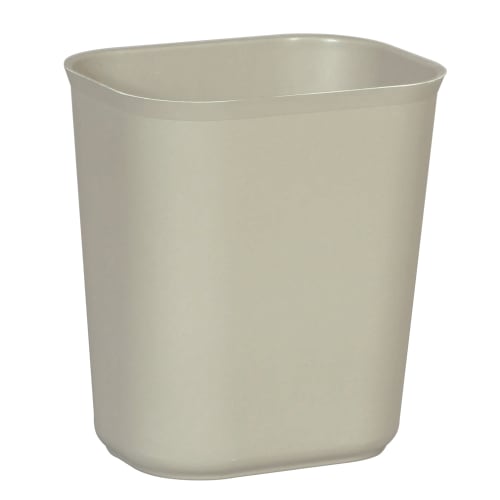Rubbermaid® Fire Resistant, 14 Quart Wastebasket, Beige